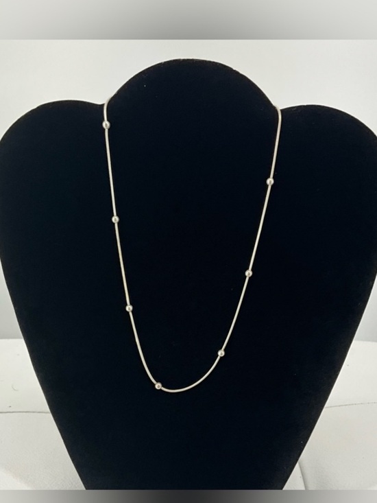 Louis Vuitton Jewelry - Louis Vuitton Sterling Silver Made in Italy Station Choker Necklace 17” 6.19g